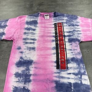 Vintage Melissa Etheridge Local Crew Tee Shirt Pink Tie Dye XL Rock Band Concert